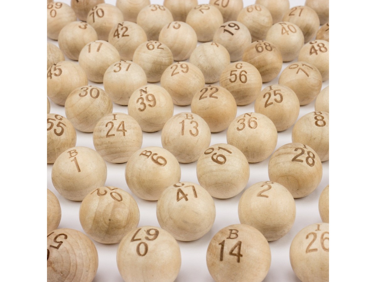 Bolas de Bingo en Madera (Juego de 75) 7/8 Pulgadas